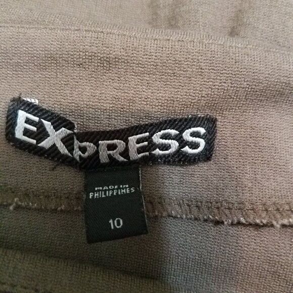 Express Size 10 Skirt Side Zip Stretch Career Casual Knee Length Straight Pencil - Picture 6 of 12
